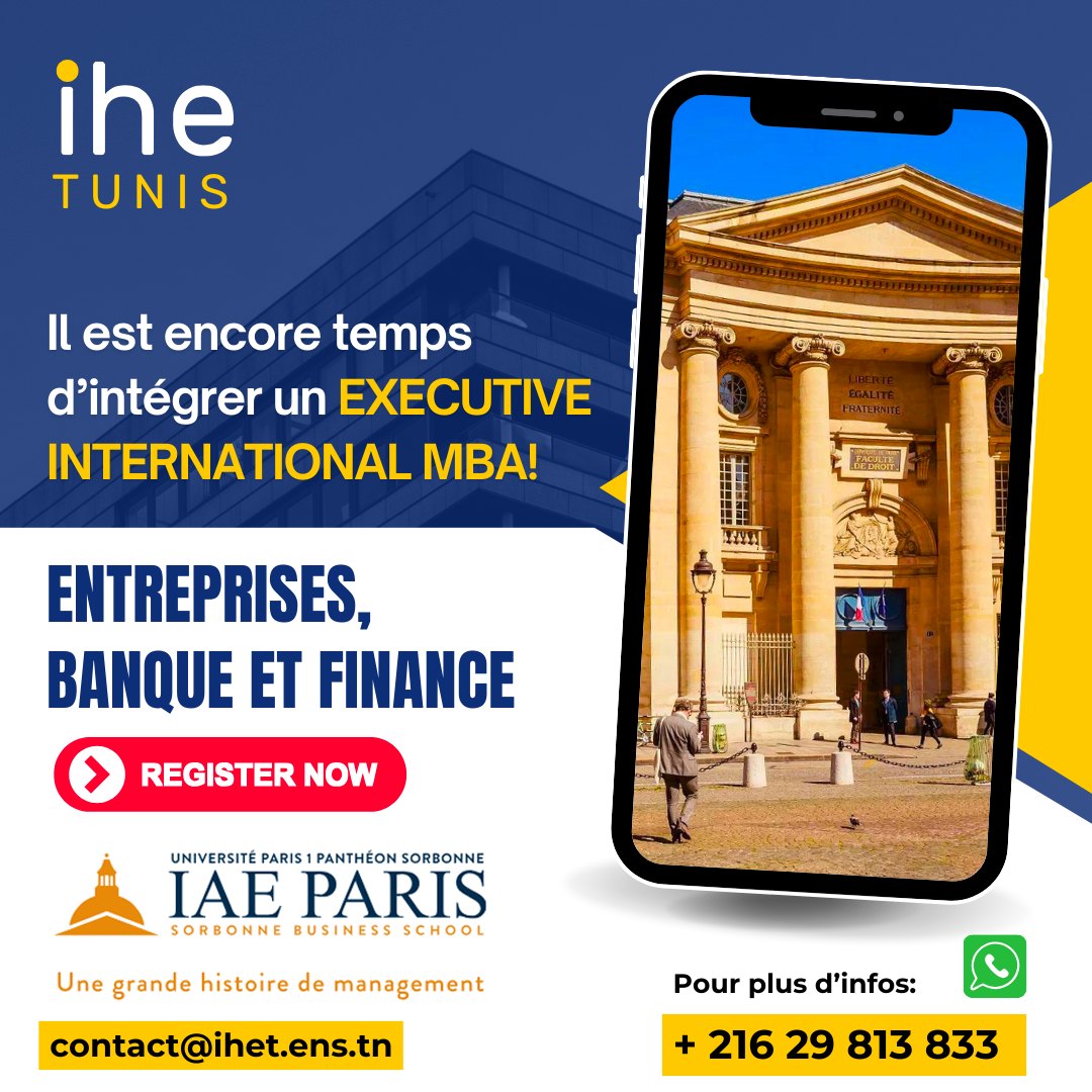 MBA executif Entreprises Banque et Finance